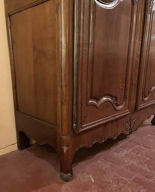 Armoire Louis XV normande En Chêne -18° Siècle
