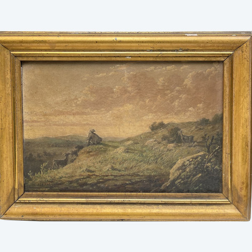 Ecole Française Du 19ème J. Lienard - Scène Pastorale