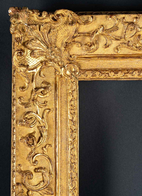 Superbe cadre en bois doré d'époque louis XIV