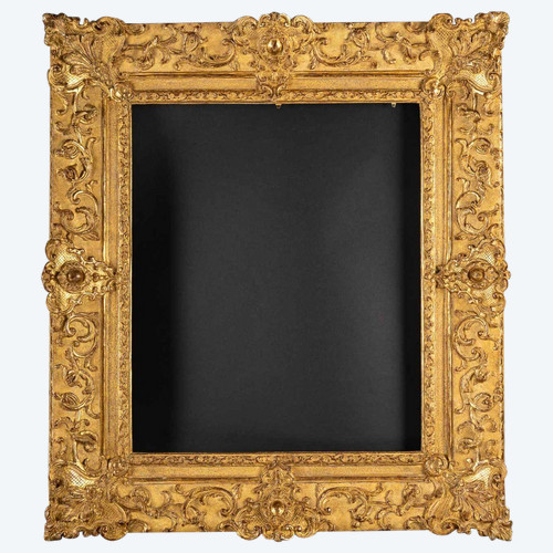 Superbe cadre en bois doré d'époque louis XIV