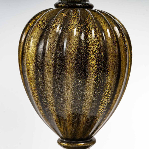 Paar Balusterlampen Aus Muranoglas, 1950er Jahre