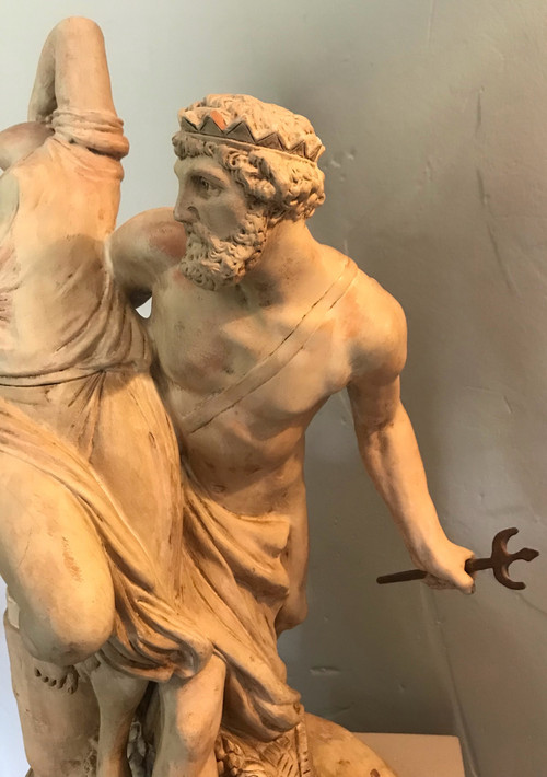 Il rapimento di Proserpina da parte di Plutone, terracotta del XIX secolo