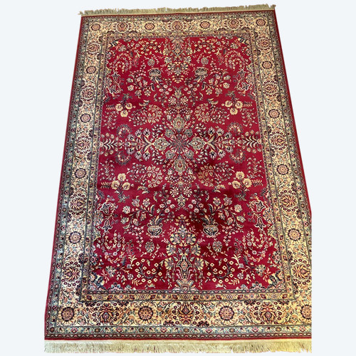 Tapis Persan 3m13-2m02 à Décor Rouge