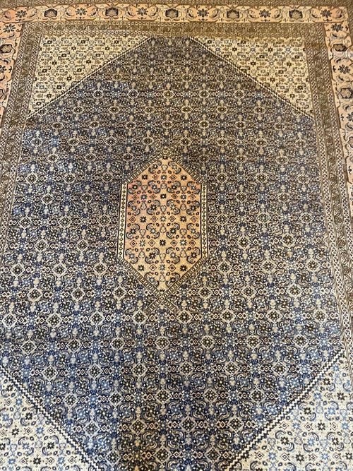Tapis Persan 3m37-2m34 à Décor Bleu