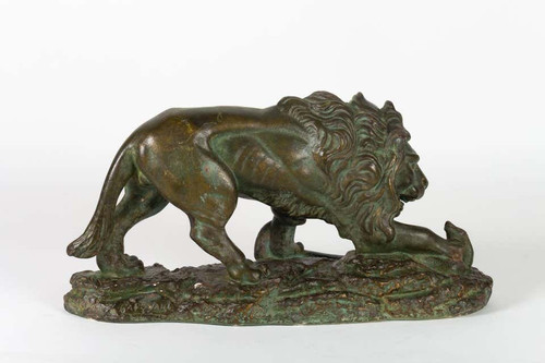 Scultura in gesso con patina di bronzo