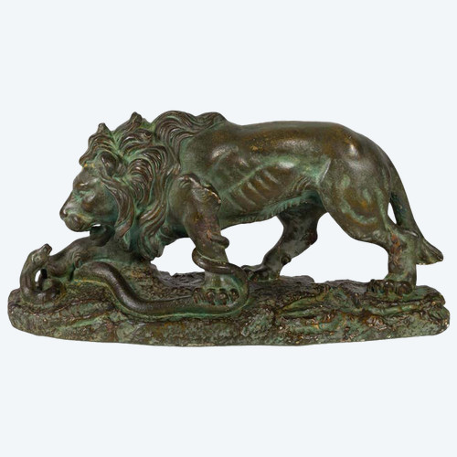 Scultura in gesso con patina di bronzo