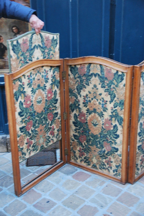 Petit Paravent à 4 Feuilles époque Louis XV