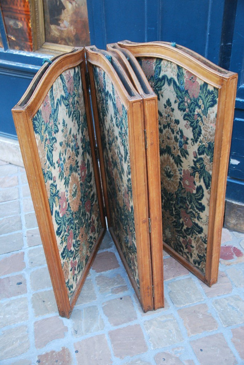 Petit Paravent à 4 Feuilles époque Louis XV