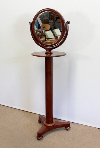  Psyche mirror for men in Cuban mahogany, Empire period - early 19th century
