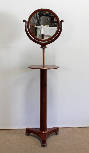  Psyche mirror for men in Cuban mahogany, Empire period - early 19th century
