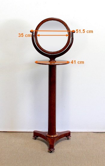  Psyche mirror for men in Cuban mahogany, Empire period - early 19th century