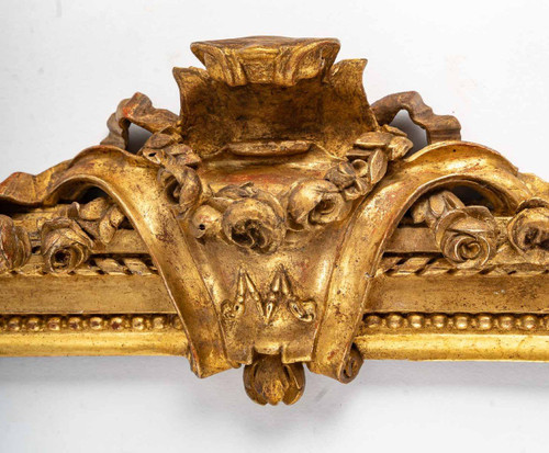 Cadre En Bois Sculpté Doré d'époque Louis XVI