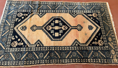 Persian Rug 2m21-1m29 with Blue Decor