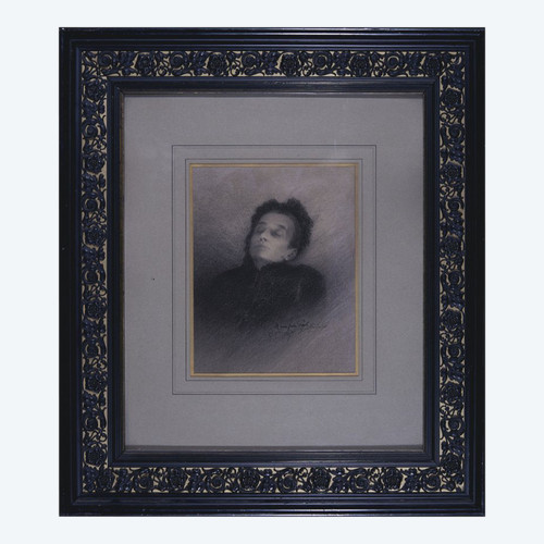 Ecole Française De La Fin Du 19ème Siècle - Le Sommeil, 1887 - Signé à identifier