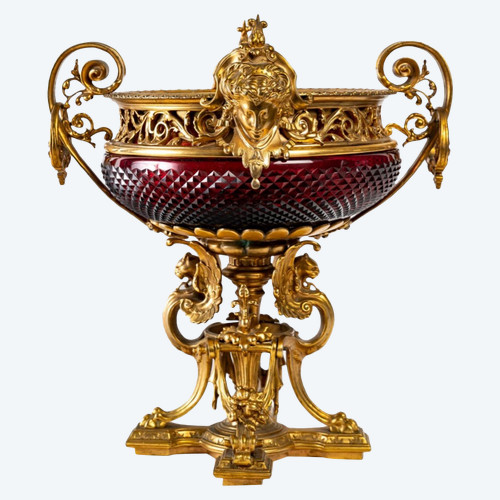 A Bohemian Crystal Table Center Cup Late Nineteenth Century