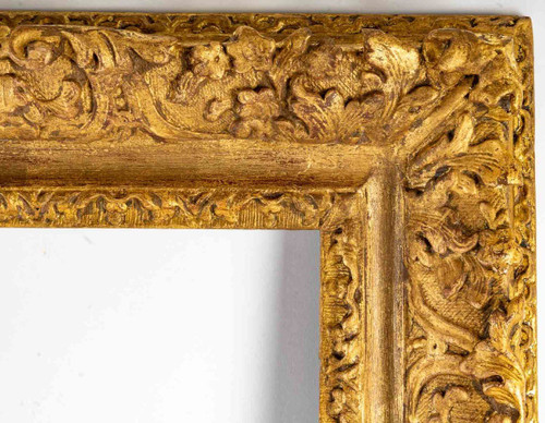 Cadre En Bois Sculpté Doré d'époque Louis XIV
