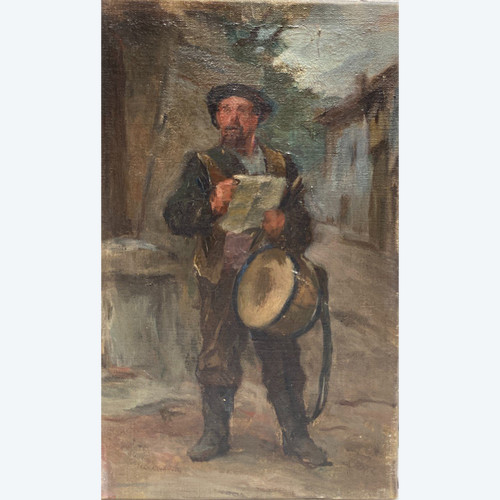 Scuola francese della fine del XIX secolo - Il banditore della città, 1890 circa