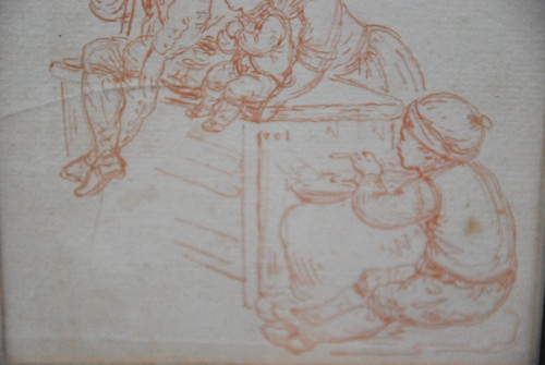 Drawing XVIII At La Saguine, Young Children In The Taste Of Greuze