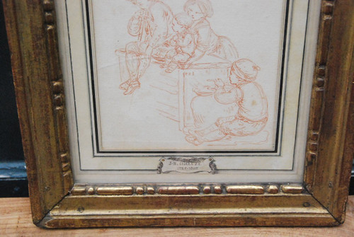Drawing XVIII At La Saguine, Young Children In The Taste Of Greuze