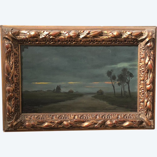 Paul Jamot (1863 - 1939) - Twilight in Flanders, Circa 1900