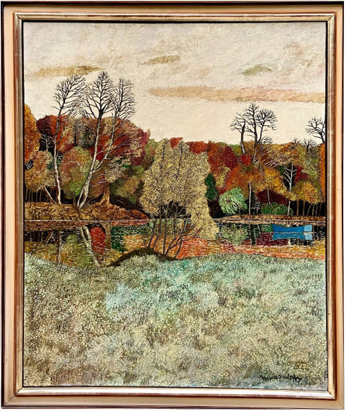 François Szulman, Gemälde „Landschaft, Herbst im Olivenhain“ aus den 1970er Jahren.