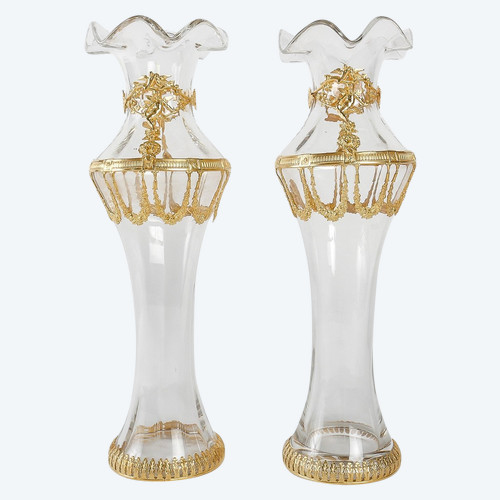 Paire De Vases En Sèvres Fin XIXème Siècle