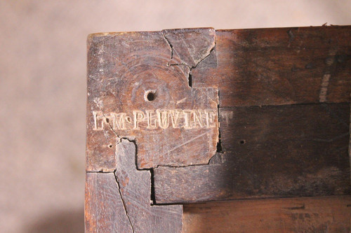 Console Luigi XVI in ciliegio, XVIII secolo, timbro L.M. Pluvinet