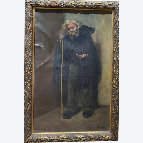 A.w ? Ecole Fin 19ème - Le Mendiant