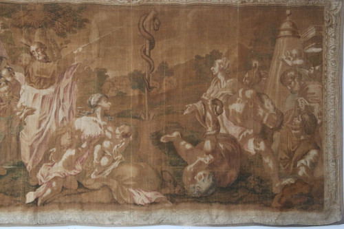 Large canvas painted in imitation of a tapestry, Italian work from the 18th century