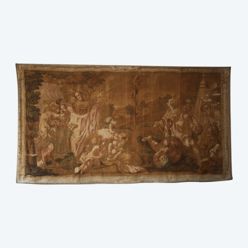 Large canvas painted in imitation of a tapestry, Italian work from the 18th century