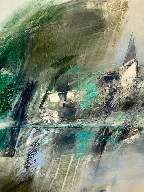 Jean-Jacques Balitran, Tableau Paysage De Loire En été.