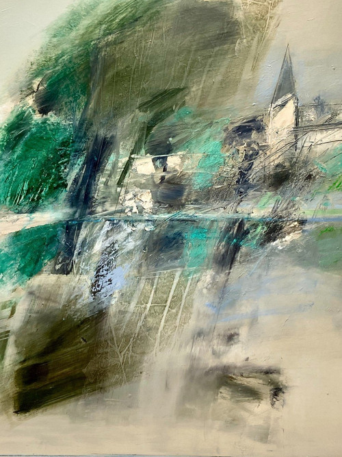 Jean-Jacques Balitran, Tableau Paysage De Loire En été.