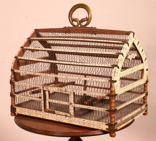 Cage à Oiseaux En Os -19° Siècle