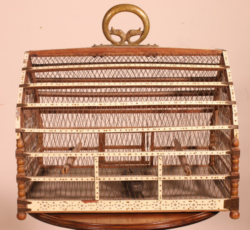 Cage à Oiseaux En Os -19° Siècle