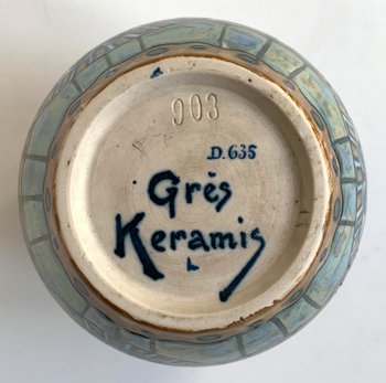 Vaso in gres KERAMIS - Charles CATTEAU - Art Deco - 1920 - Atelier de Fantaisie