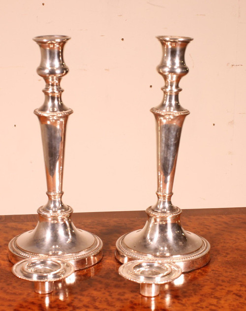 Pair Of 19th Century Candleholders -England
