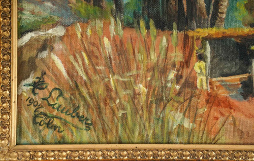 Pair Of Orientalist Paintings Oil On Canvas With Golden Wood Frames