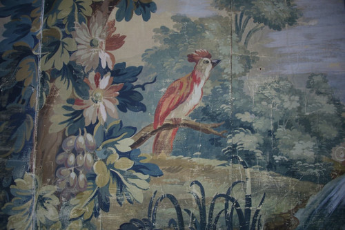 Carton de tapisserie verdure Aubusson, painted canvas