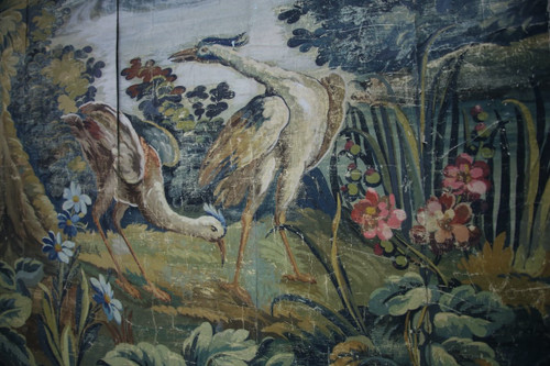 Carton de tapisserie verdure Aubusson, painted canvas