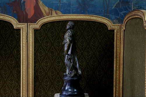 Scultura in terracotta smaltata di San Pietro, XIX secolo