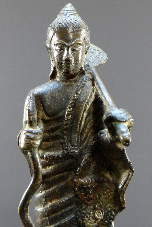 Cambogia, XIX Secolo, Statua di Buddha in bronzo.