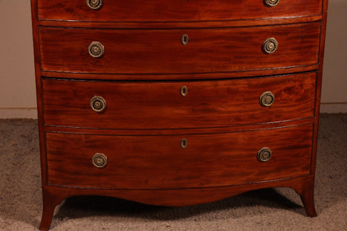 Commode Bombée Circa 1800 En Acajou