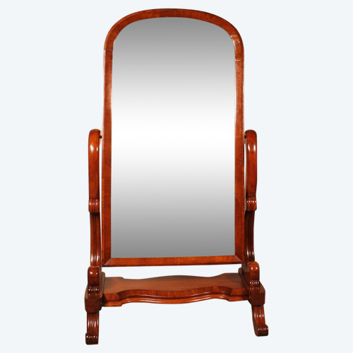 Mahogany Psyche Mirror-19th Century
