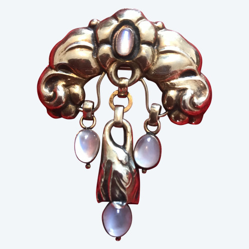 Broche d’époque Art Nouveau, signée William Fuglede 