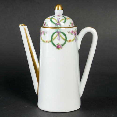 Servizio da tè e caffè testa a testa in porcellana di Limoges
