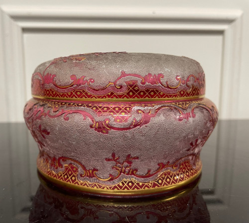 Baccarat - Boite Bonbonnière Cristal Multi Couches Fin 19ème