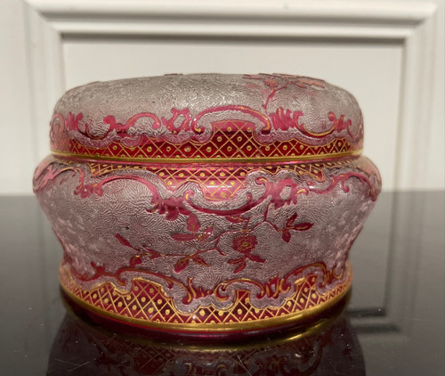 Baccarat - Boite Bonbonnière Cristal Multi Couches Fin 19ème