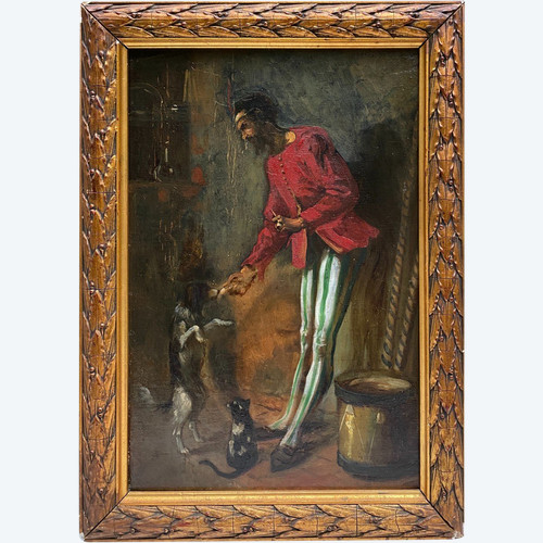 Hyacinthe-florentin Lepesqueur (active Between 1870 And 1882) - The Saltimbanque, Circa 1880