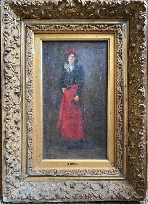 Jean Bidon (xix-xx) - Porträt einer jungen Frau, 1902