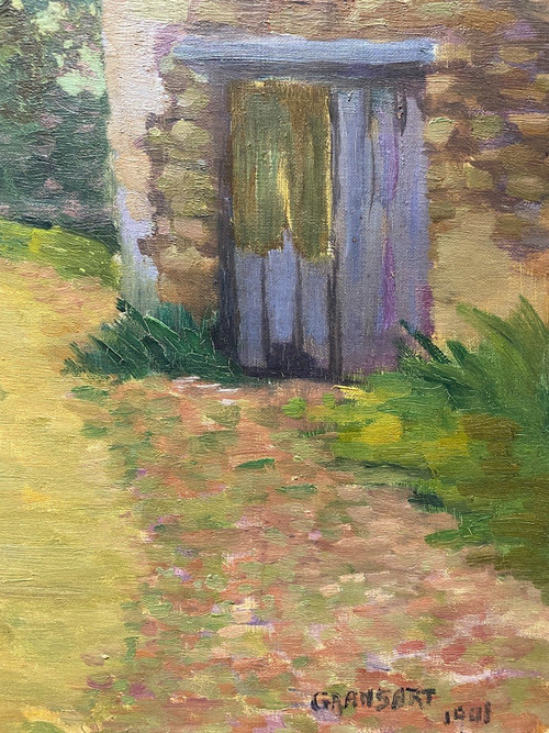French pointillist school - Gransart, In Le Hameau, 1901
